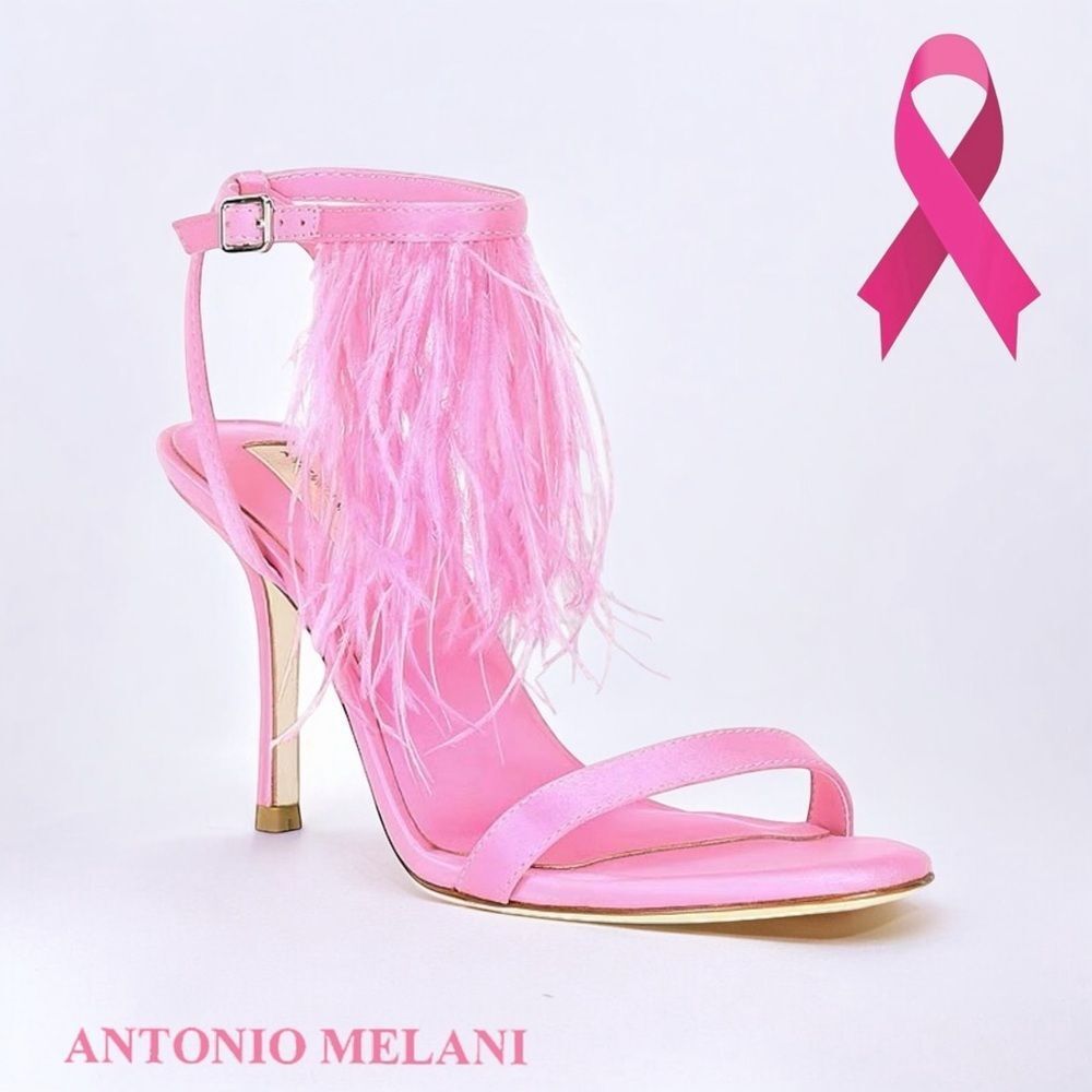 Antonio Melani STACY FEATHER Stiletto Dress Sandals
